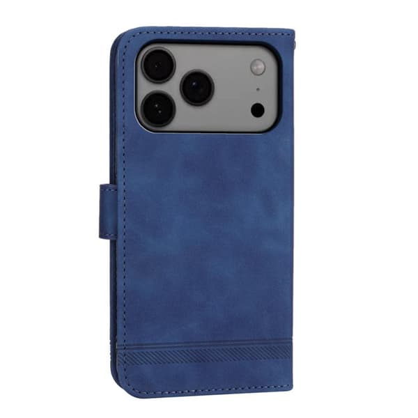 iPhone 17 Pro Max Skal läderfodral Dierfeng Dream Line TPU Hybrid Blå