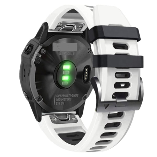 För Garmin Tactix 7 Pro 26mm silikon watch i två färger White-Black