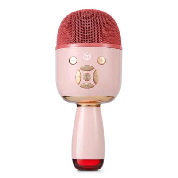 K58 Hem Bluetooth Trådlös Mikrofon Med Lampa Mobiltelefon K Sång Barn Mikrofon Ljud(rosa)
