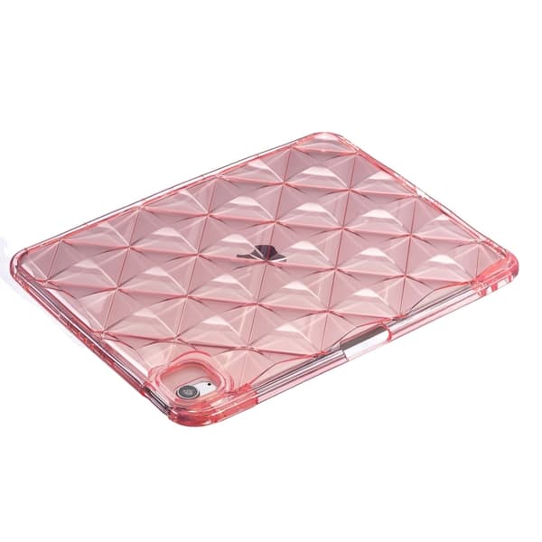 iPad mini 6 / mini 2024 Skal med Diamanttextur och TPU Luftkudde Rosa