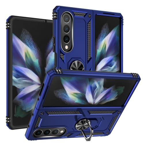 Samsung Galaxy Z Fold4 Skal, Stöttålig TPU + PC Blå