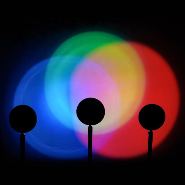 Solnedgång Bakgrund Fjärrkontroll RGB Golv Ambient Projektionsljus Bluetooth APP