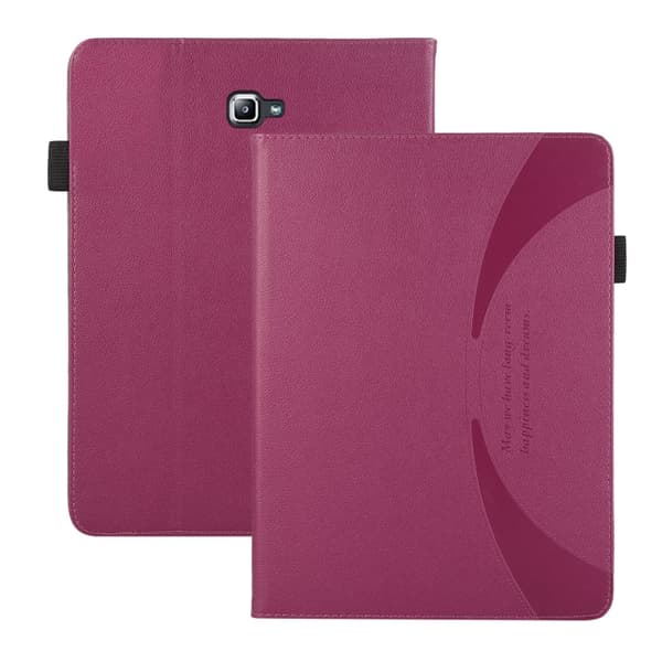 Samsung Galaxy Tab A 10.1 (2016) T580 Litchi Textur Läderfodral Lila