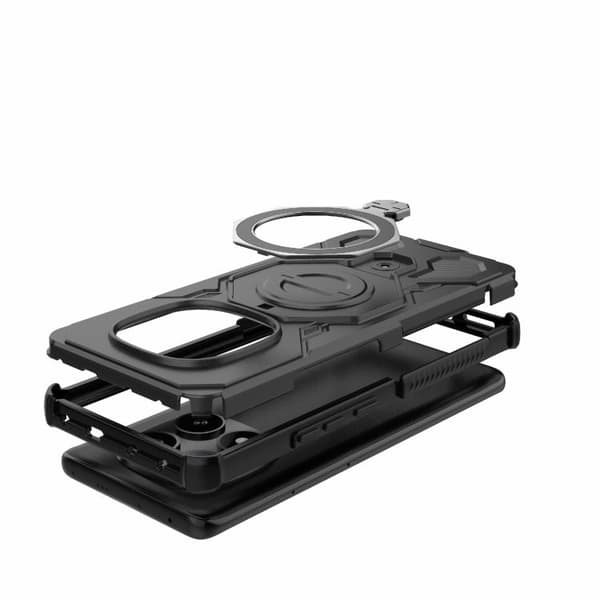 Redmi Note 14 Pro 5G J-20 - Solid Färg MagSafe Magnetisk TPU+PC Mobilskal Svart