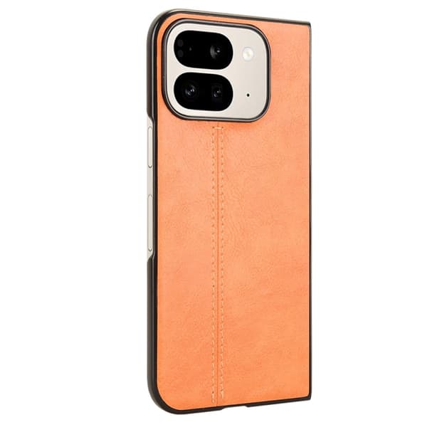 för Pixel 9 Pro Fold - Cowmönster Sydd Bakskydd Skal Gul