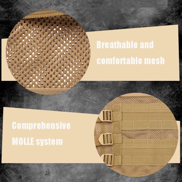 A60 Utomhus Utrustning Väst Andningsbar Mesh Väst Verktygsficka Army Green