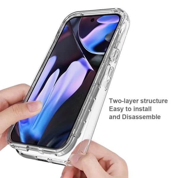 för Pixel 9a Skal - Stöttålig Klar Gradient PC + TPU Mobilskal Blå