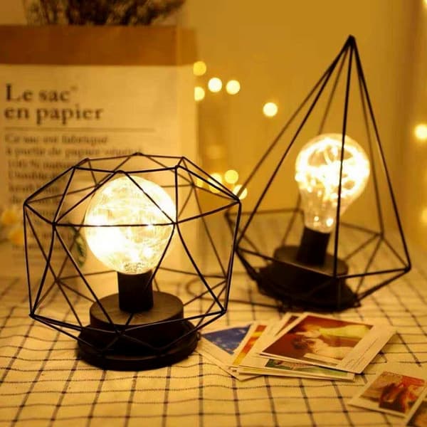 Minimalistisk kopparlampa sovrum hem smitt järn bordslampa, specifikation: USB