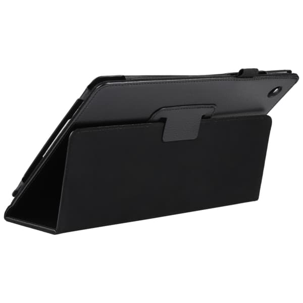 Samsung Galaxy Tab A8 10.5 (2021) Litchi Textur Läderfodral Svart