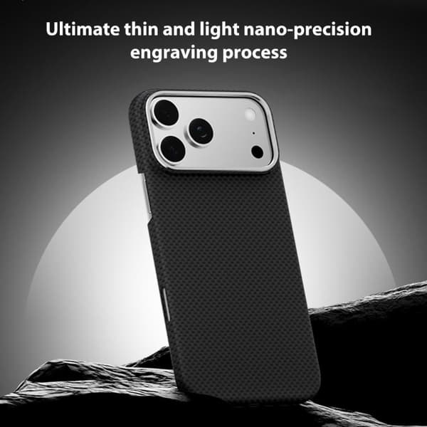 iPhone 17 Pro Max Nanofiber MagSafe Magnetiskt Skal Röd