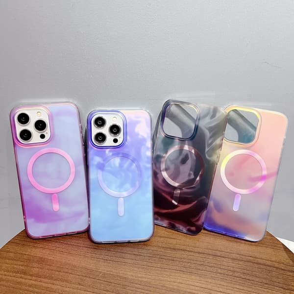 iPhone 16 Pro Max Gradient MagSafe PC Hybrid Skal - Skydda din telefon med stil! Blå