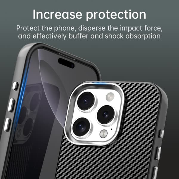 iPhone 16 Pro Kolfiber Series IMD Skal Svart