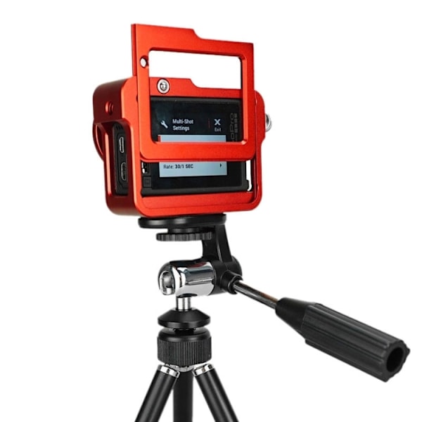 Hölje Skyddande fodral CNC Aluminiumlegering Skyddande bur med försäkringsram och UV-objektiv och objektivlock för GoPro HERO4