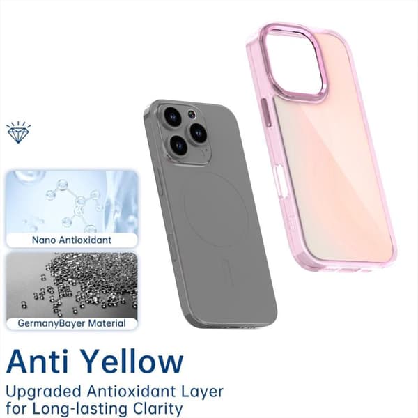 iPhone 16 Pro Pläterad Gradient Färgskiftande Skal Rosa