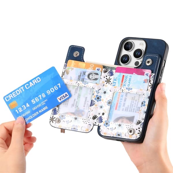 iPhone 16 Pro Retro Målade Dragkedja Skal Blå