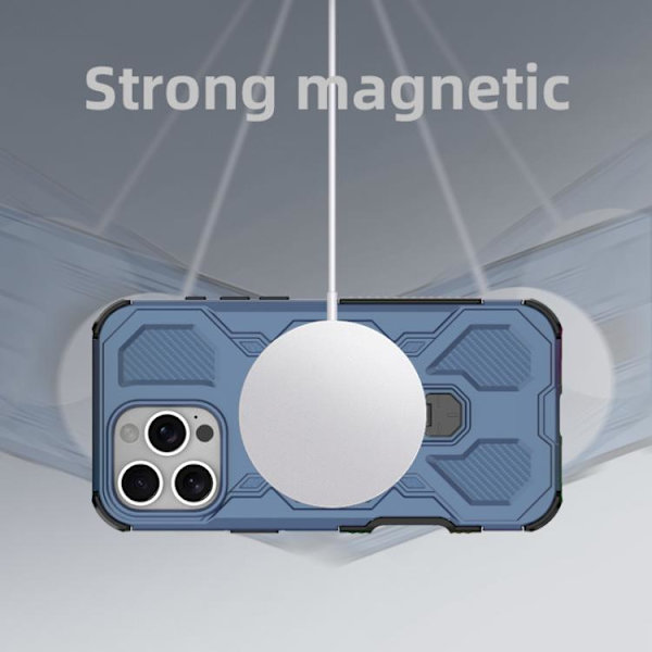 iPhone 16 Pro Max J-20 Solid Color MagSafe Magnetisk TPU+PC Skal Grå