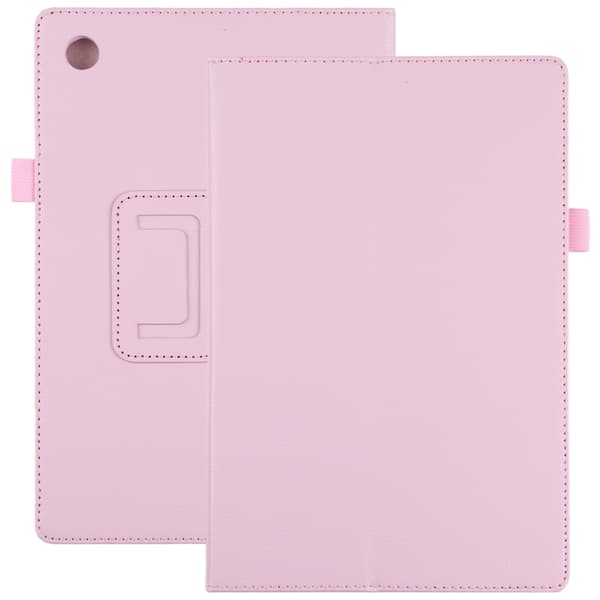 Samsung Galaxy Tab A8 10.5 (2021) Litchi Textur Läderfodral Rosa
