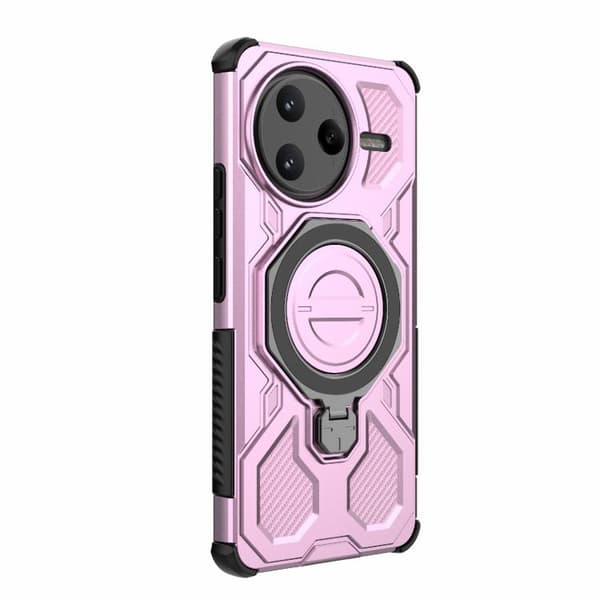 Redmi K80 Pro 5G J-20 Solid Färg MagSafe Magnetisk TPU+PC Mobilskal Rosa