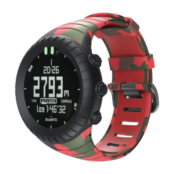 För Suunto Core TPU- printed watch Red Camouflage