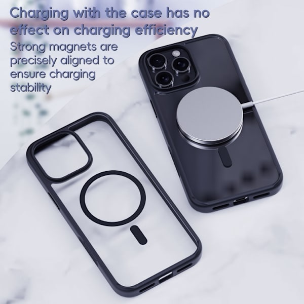 iPhone 16 Pro Max Ming Shield Series MagSafe Magnetisk Skal Grå