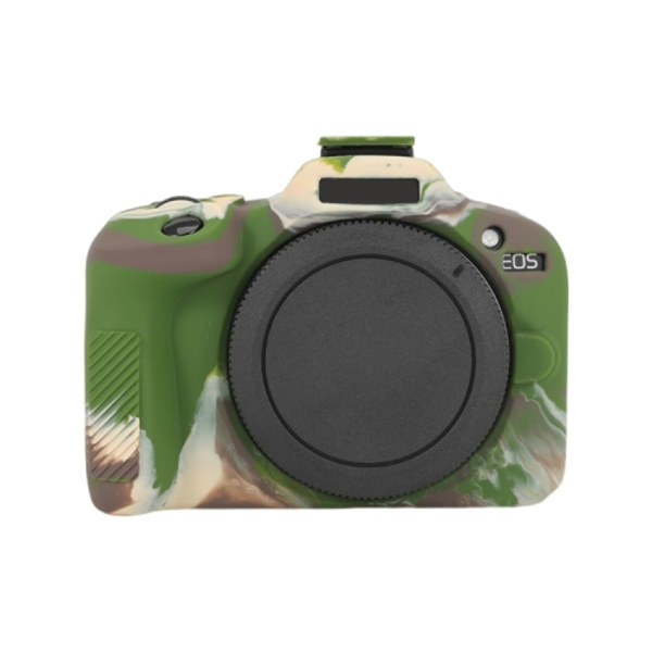 För Canon EOS R100 Glansigt Mjukt Silikon Skyddande Fodral Kamouflage