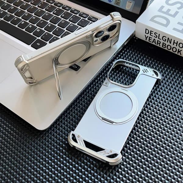 iPhone 16 Pro Max Frameless Aromaterapi MagSafe Skal Silver