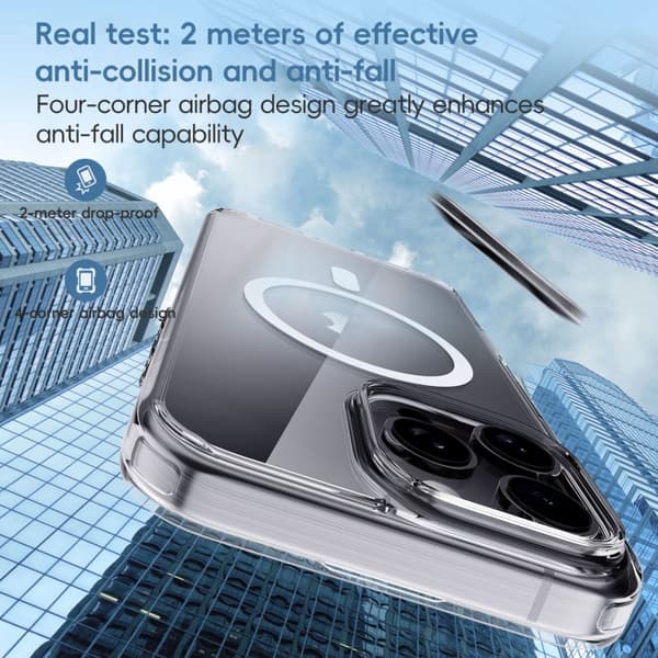 iPhone 16 Pro Max Crystal Clear MagSafe Magnetisk Skal Transparent svart