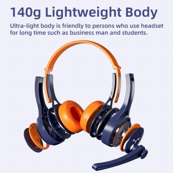 SOYTO SY-G30 Trådbundet brusreducerande ergonomiska spelheadset, Gränssnitt: USB Blå Orange