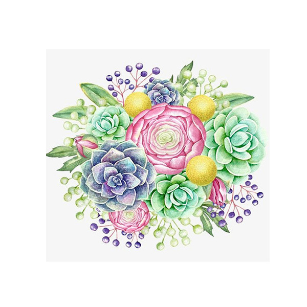 5D DIY Diamond painting - Färska blommor