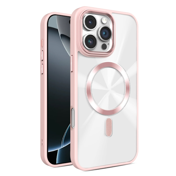 iPhone 16 Pro Glaring CD Textur MagSafe Skal Rosa