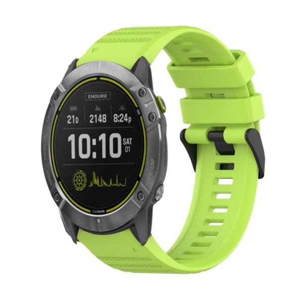 För Garmin Enduro 26 mm horisontell textur watch med borttagningsverktyg Lime Green