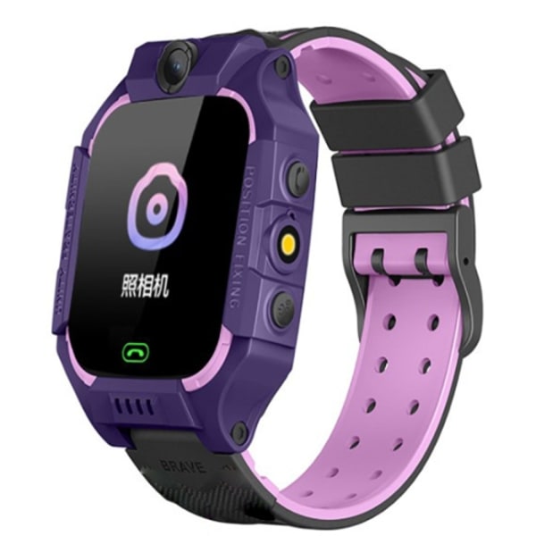 Z6 Barnklocka Smart Positionering Full Touch Screen Studentklocka Lila