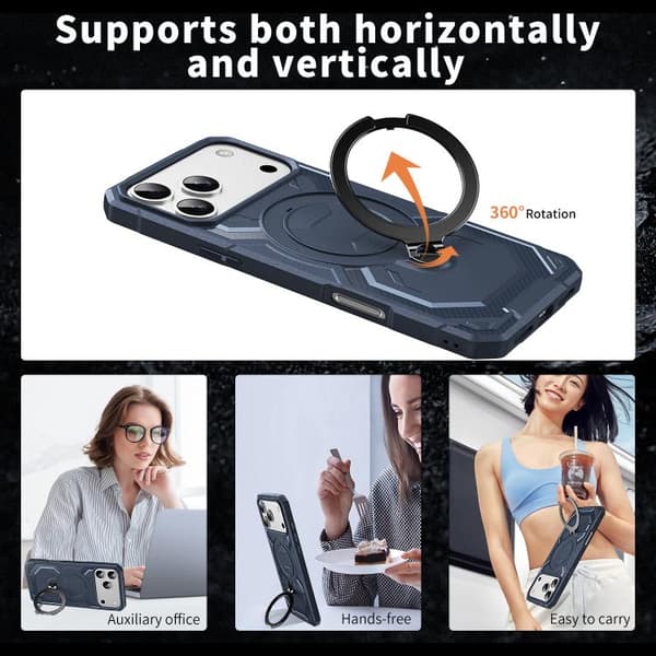 iPhone 18 Pro Max / iPhone 17 Pro Max Frostad MagSafe Skal Blå