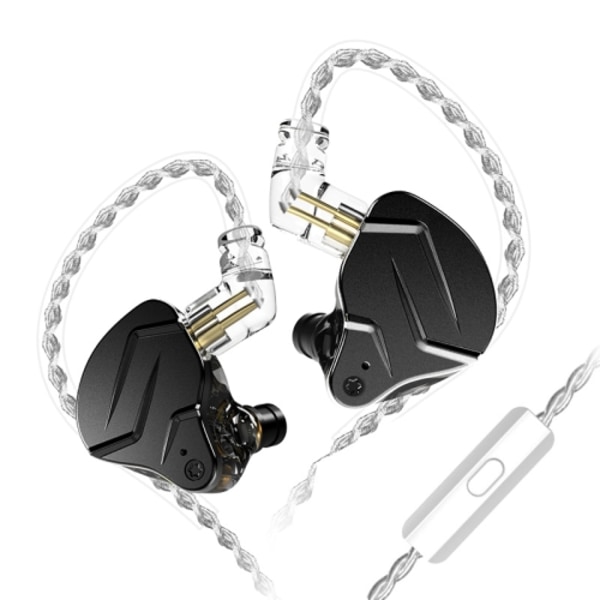 KZ ZSN Pro X Ring Iron Hybrid Drive Metal In-ear Trådbunden Hörlurar, Mikrofon Version Svart