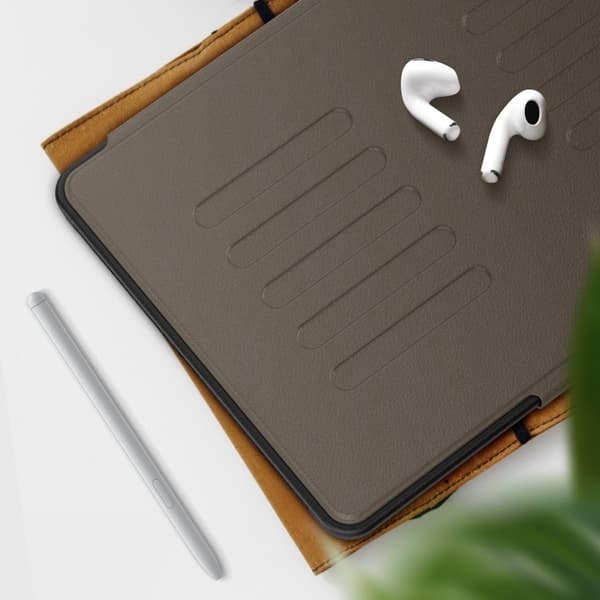 Samsung Galaxy Tab A9+ / A11+ magnetiskt läderfodral Brun