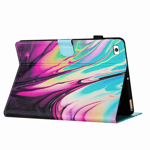iPad mini 5 / 4 / 3 / 2 / 1 Marmor Mönster Sömmar Smart Läder Fodral Rosblå