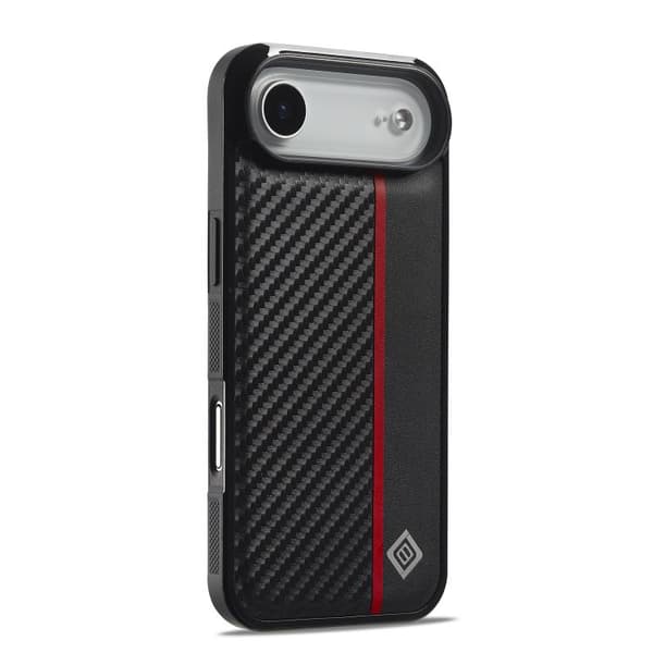iPhone 17 Air Skal - Kolfibertextur - 3 - 1 Stötsäker Telefonfodral