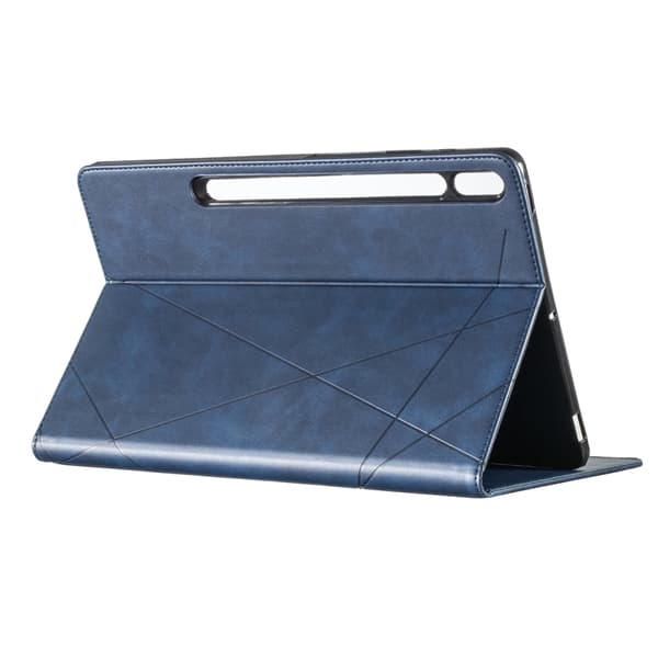 Samsung Galaxy Tab S7 FE/S7+/S8+ Prismatisk läderfodral Blå