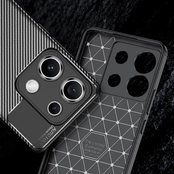 Redmi Note 14S 4G - Stötsäker TPU fodral med Kolfibertextur