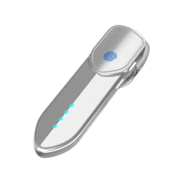 V19S Bluetooth 5.0 Business Style Fingeravtryck Touch Bluetooth Hörlurar Silver