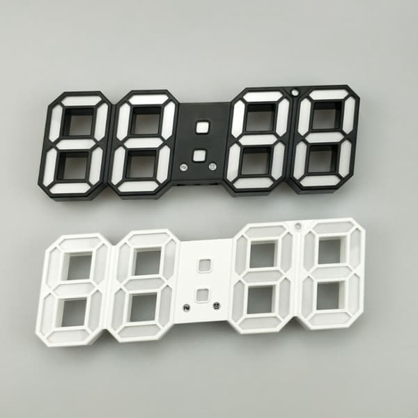 6609 3D Stereo LED-väckarklocka Vardagsrum 3D Väggklocka, Färg: Grön