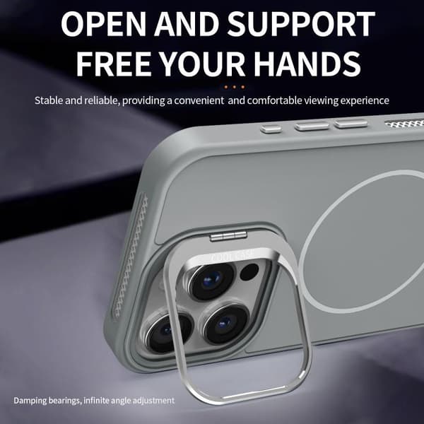 iPhone 16 Pro Organisk Silikon Linshållare MagSafe Skal Blå
