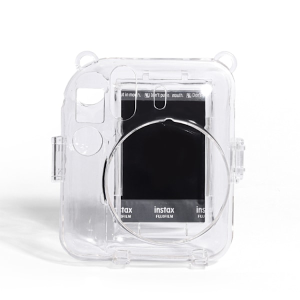 För FUJIFILM instax mini 12 Kristallhård Akryl Kameraväska med Axelrem DIY blå katt