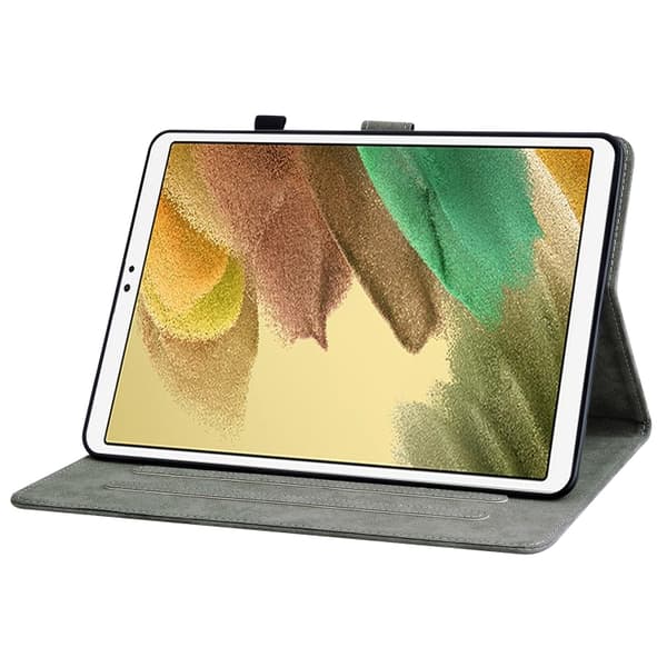 Samsung Galaxy Tab A7 Lite Tigermönster Flip Läderfodral Mörkgrön
