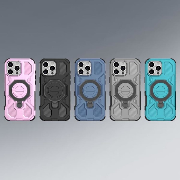 iPhone 16 Pro Max J-20 Solid Color MagSafe Magnetisk TPU+PC Skal Blå