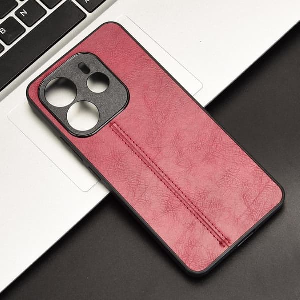 Redmi Note 14 4G - Cowmönster Sytt Bakskydd fodral Röd