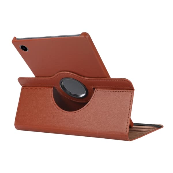 Samsung Galaxy Tab A9+ / A11+ 360° Rotationsfodral i Litchi-textur Svart