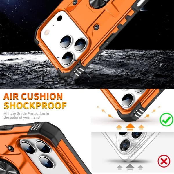 iPhone 18 Pro Max / iPhone 17 Pro Max Skal med Ringhållare Orange