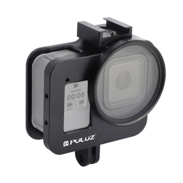 Hölje Skyddande fodral CNC Aluminiumlegering Skyddande bur med 52mm UV-objektiv för GoPro HERO8 Black