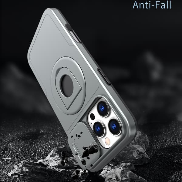iPhone 16 Pro Max Camshield MagSafe Ring Holder Armor Skal Titangrå
